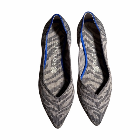 Rothy’s zebra print pointy toe flats - Picture 2 of 10